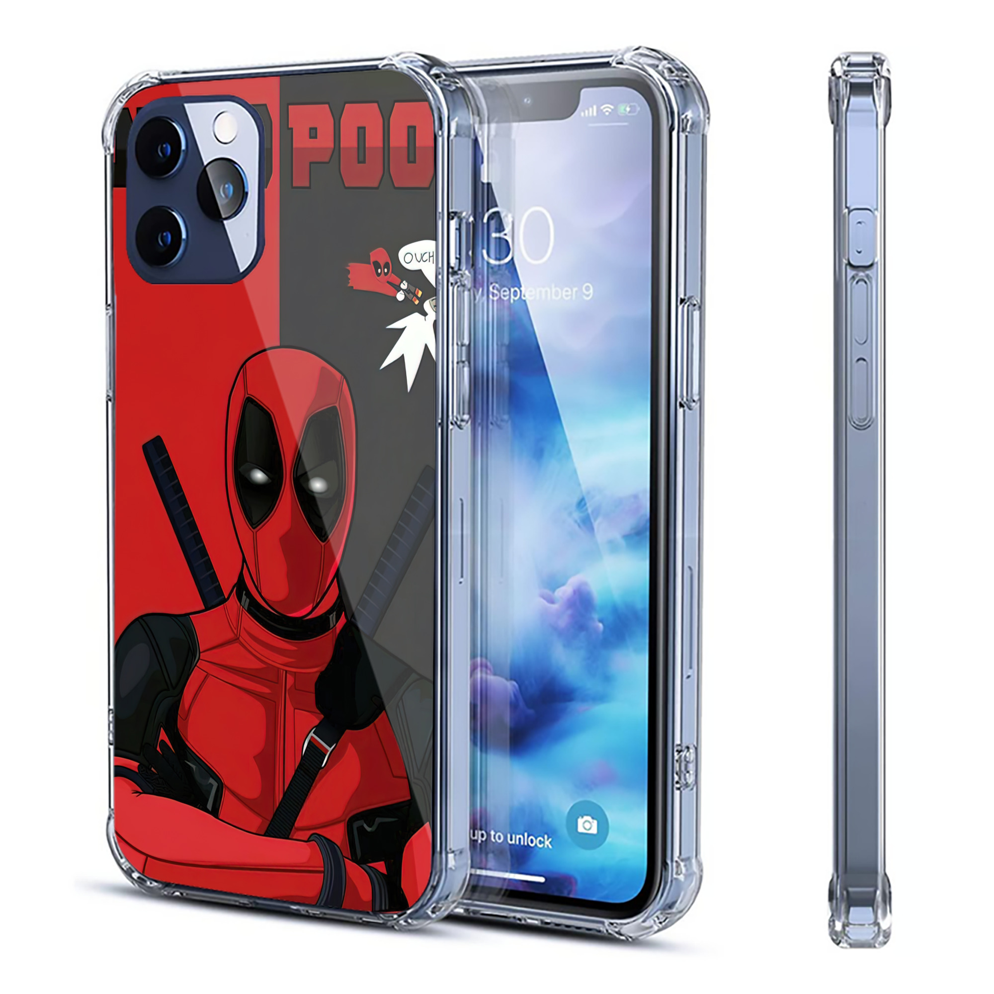 （画像用） Deadpool デッドプール 【iPhone 12シリーズ対応】透明スマホケース（クリアソフトケース）